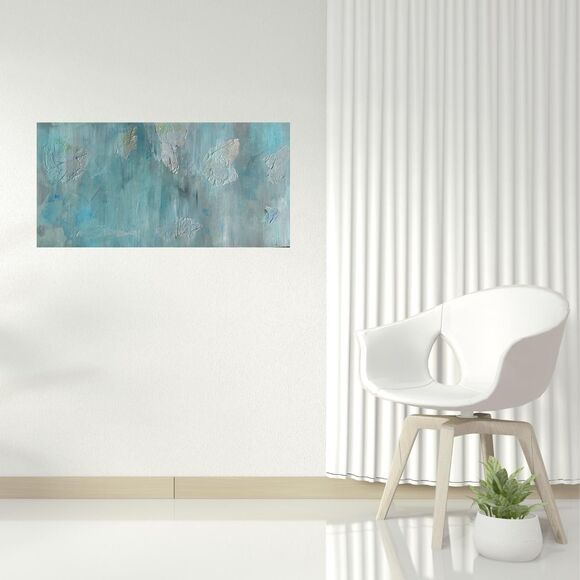 Modern Textured Abstract Painting by Art by Frankie - Colors Change - FMV $1200 - Picture 4 of 6